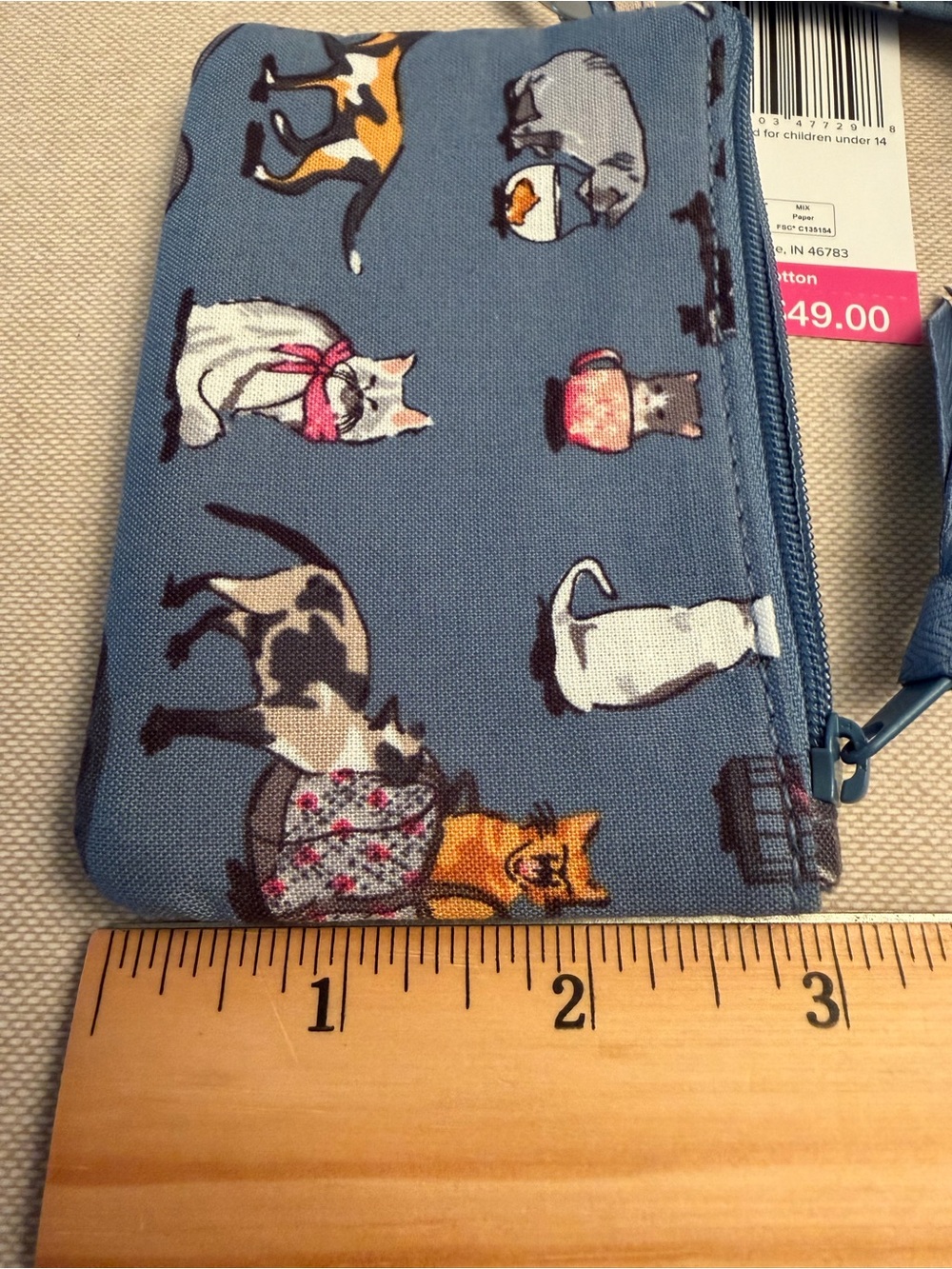 Vera Bradley Lanyard and Zip ID in Cat’s Meow Pattern NWT - Picture 4 of 6